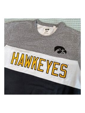 Tailgate Iowa Hawkeyes Sweatshirt Mens Unisex Large Gray Black Gold Spellout